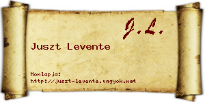 Juszt Levente névjegykártya